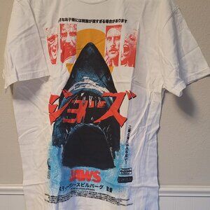 Rucking Fotten JAWS Japanese Poster T-Shirt White Large Comfort Colors